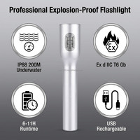 Lampe torche anti-explosion de qualité marine, robuste, étanche IP68, LED, pour plateforme pétrolière offshore, raffinerie, urgence