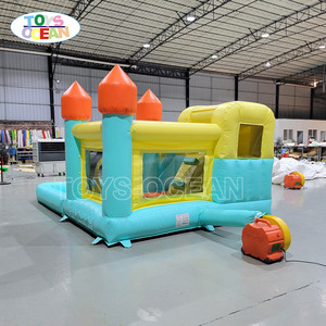 บ้านปราสาทเป่าลมพร้อมสไลด์และหลุมลูกบอลอุปกรณ์สำหรับเล่นในเชิงพาณิชย์แบบนุ่มปรับแต่งได้จากโรงงาน - Product Image 5