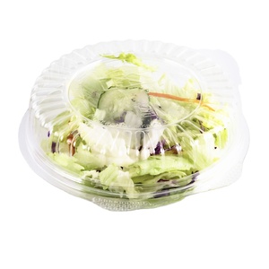 Tamanho personalizado Transparente Descartável Plástico Salada Recipiente Redonda Saladeira com Dobrável Tampa - Product Image 4