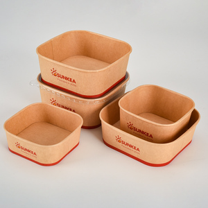 Tùy chỉnh in bán buôn đưa ra thân thiện với môi giấy kraft thực phẩm bát salad - Product Image 5