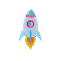Patch auto-adhésif sac à vêtements et patch cousu fusée fer sur patchs de broderie pour la décoration
