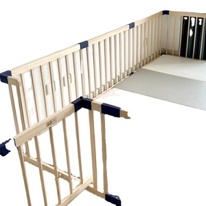 Pieghevole box in legno per bambini bambini recinzione di sicurezza bambino bambino recinzione per la casa pieghevole in legno box con blocco di sicurezza - Product Image 4