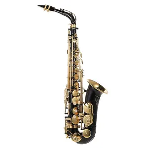 Eb Saxofone Alto Latão Lacado Ouro E Flat Sax 82Z Tipo Chave Instrumento de Sopros com Escova de Limpeza Luvas Cinta