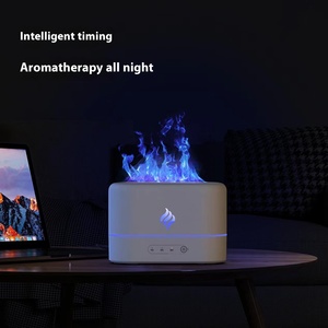 Hxtc88 7 colores 3D fuego llama <span class=keywords><strong>H2o</strong></span> ambientador humidificador Cool Mist Usb pequeña mesa portátil escritorio aceite esencial <span class=keywords><strong>difusor</strong></span> <span class=keywords><strong>de</strong></span> Aroma - Product Image 5