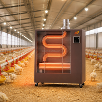 Chauffage radiant diesel industriel portable OkyRie, faible bruit (45 dB), chauffage infrarouge pour élevages avicoles, élevages de bétail, usines