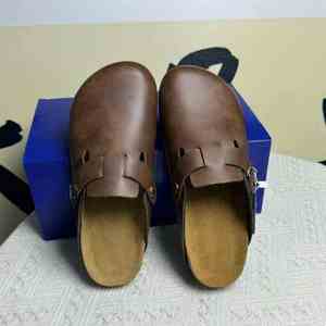 Mocasín de piel de oveja Birkenstocks Birken para zapatillas con suelas de corcho y <span class=keywords><strong>goma</strong></span>/<span class=keywords><strong>Eva</strong></span> Cierre superior de cuero de vaca - Product Image 1