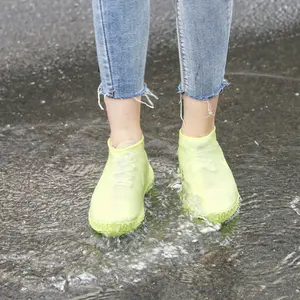 A Kids Silicone Rain Shoes Cover Non Woven Men Rubber Waterproof Overshoe Shoe Cover Rain Boots