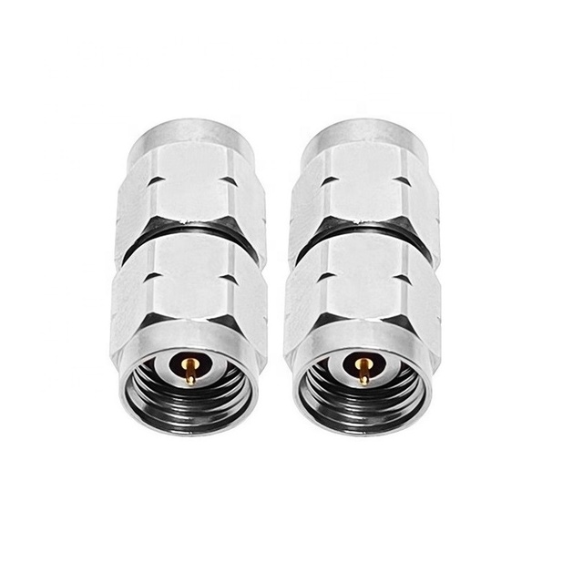 High Frequency Coaxial Connector 2.4mm Male to 2.4mm Male Precision RF MmWave Microwave Adapter DC-50GHz