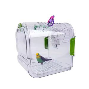 Custom New acrilico chiaro zaino gabbia per uccelli moderno portante portatile sicuro con scala per piccoli uccelli & pappagalli Display - Product Image 2