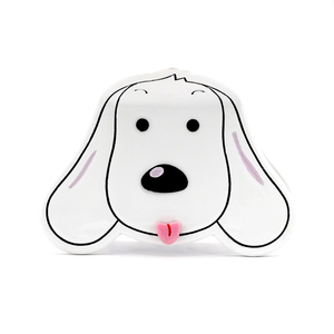 Pinzas de pelo de acetato grabadas cachorro blanco diseño 3D personalizado al por mayor - Product Image 1