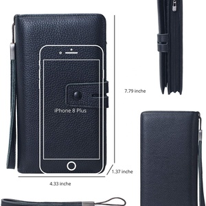 Perfect Gift Rfid Leather Wristlet <b>Wallet</b> Organizer Large Phone Checkbook <b>Holder</b> with 19 Card Slots and Zippered Coin Pouch - Product Image 2