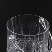Seau à glace en plastique PS transparent acrylique pour bar KTV, usage spécial, design minimaliste moderne, capacité 1,3 L