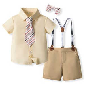 Ensemble Cérémonie pour Bébé Garçon Style Européen: Nouvelle Chemise et Pantalon à Bretelles, Tenue de Fête Formelle pour Anniversaire 3 Ans - Product Image 3