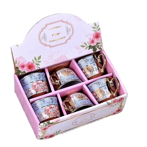 Nouvelles tasses à café en céramique arabe, style européen, ensemble <span class=keywords><strong>de</strong></span> table à café, tasse moderne <span class=keywords><strong>de</strong></span> luxe, ensemble cadeau promotionnel <span class=keywords><strong>de</strong></span> <span class=keywords><strong>6</strong></span> tasses à café - Product Image 1