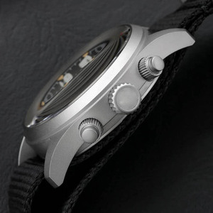 <b>Chronograph</b> Watch Stainless Steel Material Watch Quartz Movement Nylon Strap Watches for Men - Product Image 4