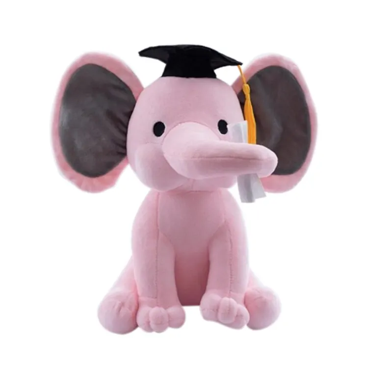 Bác Sĩ Dễ Thương Voi Plush Doll Nhồi Bông Tốt Nghiệp Con Voi