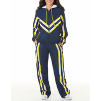 Uniformes de cheerleading en polyester et spandex à logo personnalisé, imprimés, avec perles, vestes d'échauffement de gymnastique, vêtements de sport personnalisables
