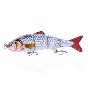 Leurre Artificiel Articulé Biomimétique en Métal 4 Sections 12cm/17g pour <span class=keywords><strong>Thon</strong></span>, Appât Nageur Submersible, Équipement de Pêche Longue Distance - Product Image 1