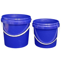 Seau en plastique recyclable de qualité alimentaire Ruly 500 ml-5 gallons avec couvercle et poignée en PP Matériel 20 litres Seau pour l'eau