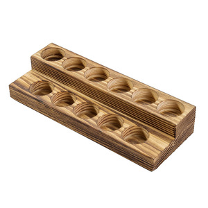 Estante de almacenamiento de madera para botellas de aceites esenciales, expositor multicompartimento para cosméticos, expositor de ventana, mostrador - Product Image 5