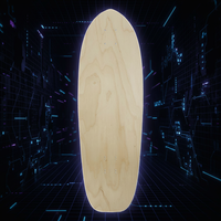 Planche de surf-skate portable personnalisée en érable canadien de qualité supérieure, double rocker, finition lisse, placage coloré OEM