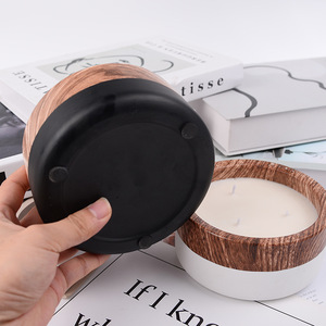 Nordic Style Cement Cup Scented Candle Soy <b>Wax</b> Smokeless Round Home Decoration Indoor Use - Product Image 1