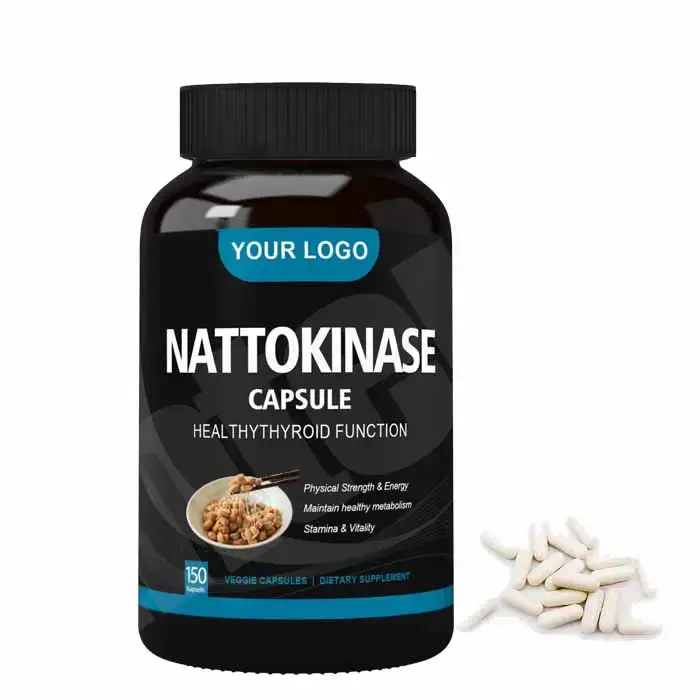 OEM orgánico serrapeptase Nattokinase suplementos enzimas Cápsulas Nattokinase