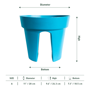 <span class=keywords><strong>Macetas</strong></span> Colgantes de Plástico para <span class=keywords><strong>Barandilla</strong></span> de Balcón, <span class=keywords><strong>Macetas</strong></span> para Flores - Product Image 2