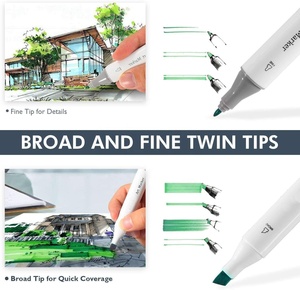 168 Colori <span class=keywords><strong>Pennarelli</strong></span> Artistici a Base Alcolica a Doppia Punta, <span class=keywords><strong>Pennarelli</strong></span> Artistici Alcolici, <span class=keywords><strong>Pennarelli</strong></span> per Schizzi per Adulti e Bambini Libro da Colorare - Product Image 2