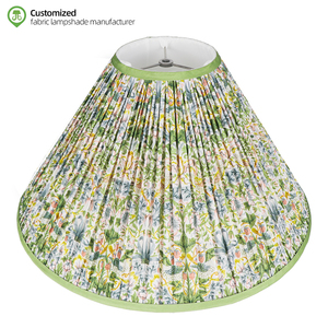 <span class=keywords><strong>Paralume</strong></span> Plissettato Fatto a Mano Stile Impero, Ecologico, con Stampa a Fungo, per Uso Interno - Product Image 1