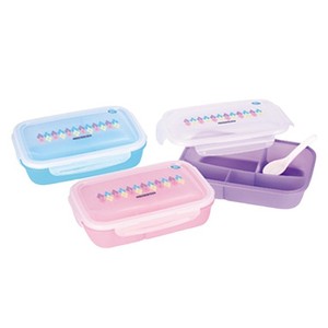4 Compartment Sealed Plastic <b>Lunch</b> <b>Box</b> Rectangle With Snap Lock Lid For Students And Gifts - Product Image 5