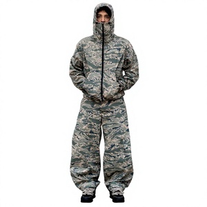 LOW MOQ Windbreaker Waterproof Light Weight <b>Camo</b> Nylon Tracksuit Zipper Camouflage <b>Jackets</b> Sets Outdoor Wear 2 Piece Set for Men - Product Image 1