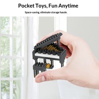 Série de blocs de construction en plastique, instruments de musique (piano, guitare), petite table de présentation, micro-granules, jouets DIY pour bébés, export