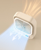 Ventilateur de bureau électrique portable compact moderne et simple, 5 vitesses, rechargeable par USB