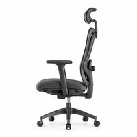 Chaise de bureau ergonomique en maille, chaise d'ordinateur avec soutien lombaire réglable, appui-tête, accoudoirs, chaise de travail pivotante, respirante