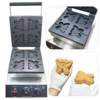 Machine à gaufres commerciale personnalisée en forme de papillon, machine à snacks de dessin animé, gaufrier en forme d'animal