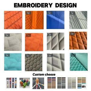 Fundas de asiento de coche personalizables de primera calidad Tapicería de cuero en relieve con bordado Fundas de asiento personalizables de primera calidad - Product Image 6