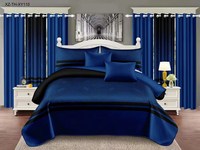 Ensemble complet de chambre à coucher 12 pièces avec rideaux, collection de literie et de décoration de fenêtre imprimées, comprenant draps, taies d'oreiller et 6 panneaux