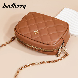 Baellerry Women's Mini Crossbody Bag White Quilted Chain Shoulder Bag Minimalist Style Everyday Use Summer 2024 - Product Image 2