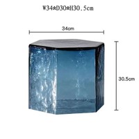 Meuble de style nordique, table basse moderne en verre, petite table d'appoint pour le café, luxe