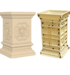 Haute qualité classique rayures forme béton creux colonnes romaines pilier Base construction moules moule pierre piliers pour <span class=keywords><strong>Villa</strong></span> moderne - Product Image 2