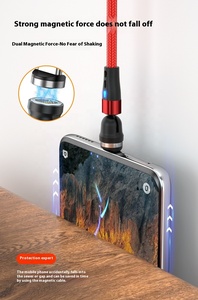 7PIN Usb Pd 20w 3A Charge rapide Attraction magnétique trois en un Câble de données magnétique rotatif 3 en 1 à 540 degrés - Product Image 4