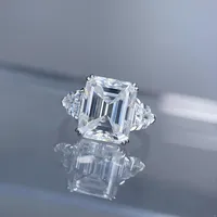 Bague MuShan de Luxe en Argent Sterling 925 avec Moissanite VVS, Bague pour Soirée Romantique pour Elle, Plaqué Or Véritable 18K, Bijoux Brevetés MST
