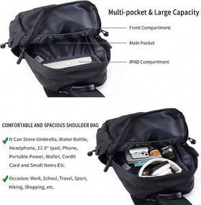 Sac bandoulière imperméable, petit, unisexe, léger, pour le quotidien, le sport, les voyages et les promenades. - Product Image 5