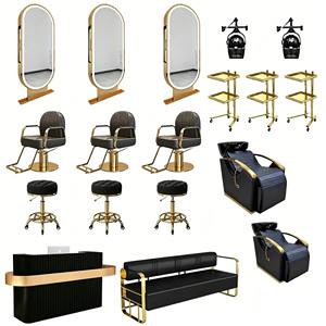 Conjunto de Muebles Modernos para Salón de Belleza, Espejo y Sillas de Peluquería de Lujo Personalizados, Equipamiento Completo para Salón de Belleza - Product Image 4