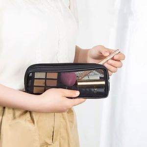 <b>Makeup</b> Brush Travel <b>Case</b> Cosmetic Toiletry Bag Organizer for Men Women Beauty Tools Mesh Pouch Wash Storage Accessories - Product Image 4