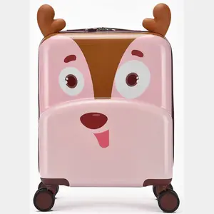 Mala de viagem 3D Animal Kids bagagem de viagem personalizada com padrão de desenho animado mala de viagem animal fofo