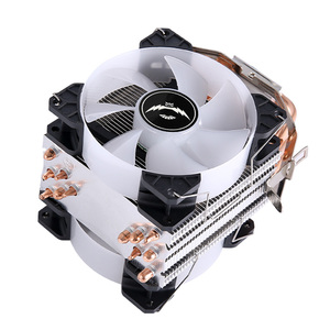 QiuzAim 듀얼 팬 6 히트 파이프 LED <span class=keywords><strong>CPU</strong></span> 쿨러 방열판 PC 타워 라디에이터 인텔 LGA 2011 X79 X99 AMD AM4 데스크탑 12V 액체 조명 - Product Image 4