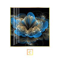Tableau mural moderne de luxe floral sur toile avec cadre en alliage d'aluminium, thème africain, décoration intérieure