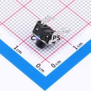 GT-TC101A-H065-L1 Tactile Switch Through hole,6x7.5mm Switch Single Pole Single Throw Round Button 1.6N Right Angle Insert - Product Image 2